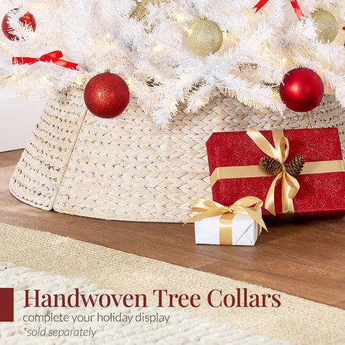 Vista 110 de Best Choice Products Árbol de Navidad azul bebé preiluminado de 6 pies, decoración navideña artificial completa con 947 puntas de rama, 250 luces