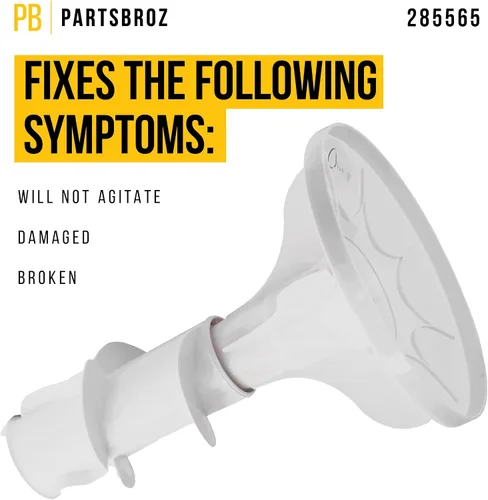 Vista 3 de PartsBroz 285565 - Conjunto de agitador compatible con lavadora Whirlpool Roper Maytag Estate - Reemplaza AP3094459 WP3951744 3951744 3348117