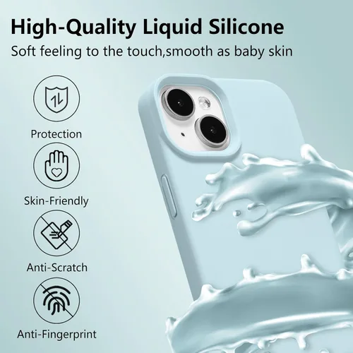 Vista 295 de Funda magnética de silicona para iPhone 13 Pro, color blanco antiguo [Compatible con Magsafe] [Forro de microfibra suave antiarañazos], funda