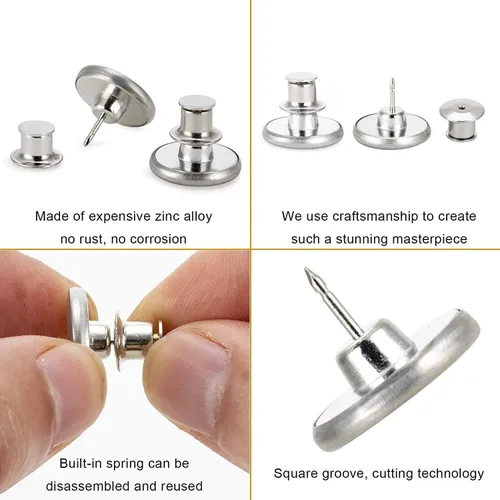 Vista 3 de 6 botones instantáneos de ajuste perfecto, ajuste instantáneo, botones de repuesto de jeans, botón extraíble para jeans sueltos, botones sin coser