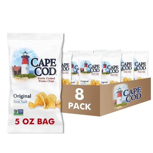 Vista 13 de Cape Cod Papas fritas, papas fritas cocidas en hervidor original, 8 onzas