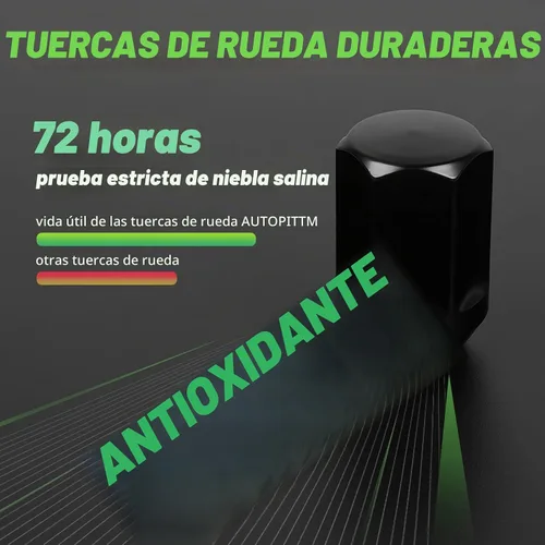 Vista 3 de AUTOPTIM Tuercas negras 9/16-18 – Reemplazo para Dodge Ram 1500 2002-2010, Dodge Durango 2004-2009, 20 piezas de altura de 1.54 pulgadas, hexagonal