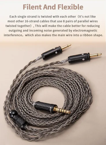 Vista 7 de Cable equilibrado de 0.098 pulgadas compatible con auriculares Focal Clear MG, Stellia, Celestee, Elear, Elegia, Elex, Radiance para cable focal
