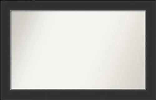 Vista 140 de Amanti Art Espejo personalizado, espejo de baño negro Astor, espejo de pared o espejo de tocador de baño sobre el fregadero (25 x 25 pulgadas)
