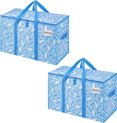 Vista 34 de VENO - Paquete de mudanzas, cajas de almacenamiento para embalaje universitario con tapas alternativas, para dormitorio, extragrande, asas