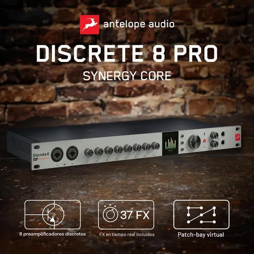 Vista 7 de Antelope Audio Interfaz de audio discreta 8 Pro Synergy Core Desktop 26x32