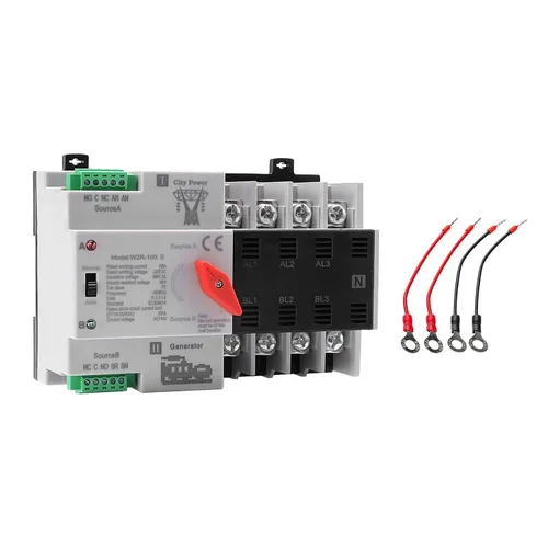 Vista 12 de Interruptor de transferencia automática/manual de 63amp AC110V 2P 50/60Hz, interruptor mini ATS de 2 polos 63A de doble potencia solar