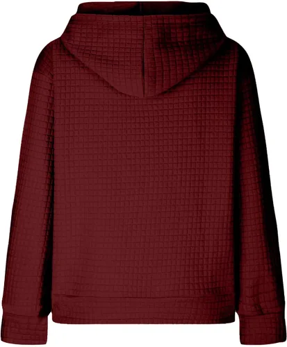 Vista 7 de jxsoyen Sudadera de gran tamaño para mujer, sudaderas con capucha con capucha, de punto gofre, casual, cómoda, trajes de moda de otoño