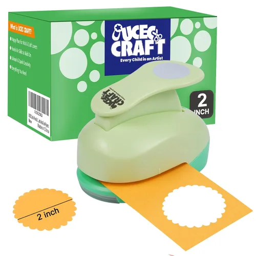 Vista 11 de UCEC Perforadora de mariposa de 1 pulgada, perforadores de papel para manualidades, perforadora de palanca hecha a mano, forma de agujero