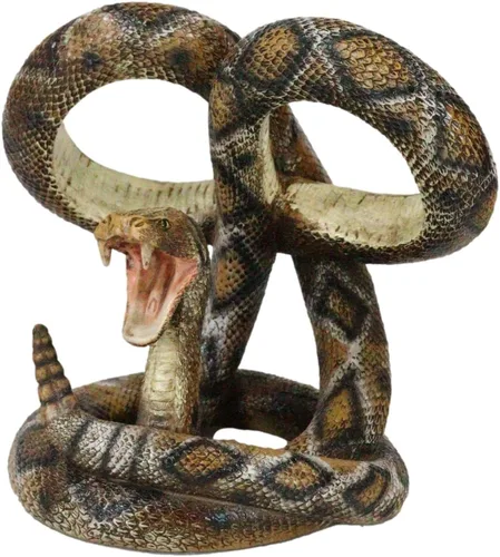 Vista 9 de Ebros Gift Rústico occidental en espiral Diamondback serpiente de cascabel doble titular de botellas de vino 8.5 pulgadas H Figurine Wild West