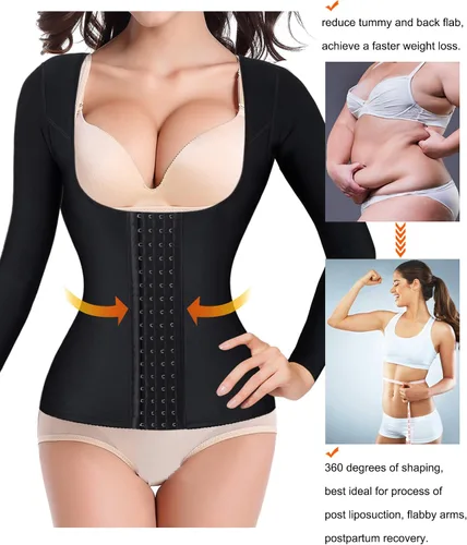 Vista 3 de Gotoly Corsé de entrenamiento de cintura para mujer faja moldeadora superior del brazo moldeadora quirúrgica más delgada