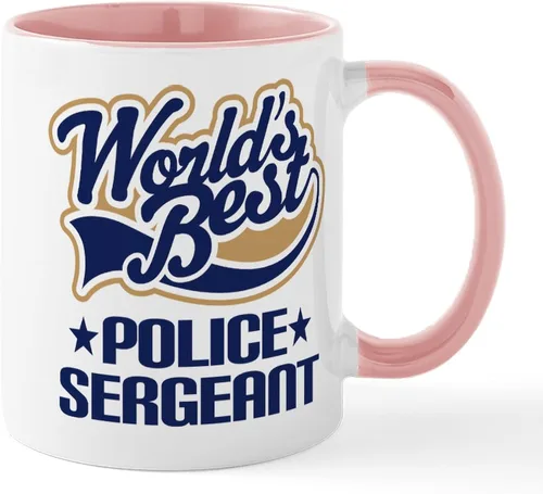 Vista 23 de CafePress Taza de café de cerámica de 11 oz (11.0 fl oz) de Police Mom
