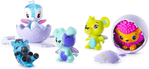 Vista 7 de Spin Master, Hatchimals, CollEGGtibles, paquete de 4 con regalo (los estilos y colores pueden variar).