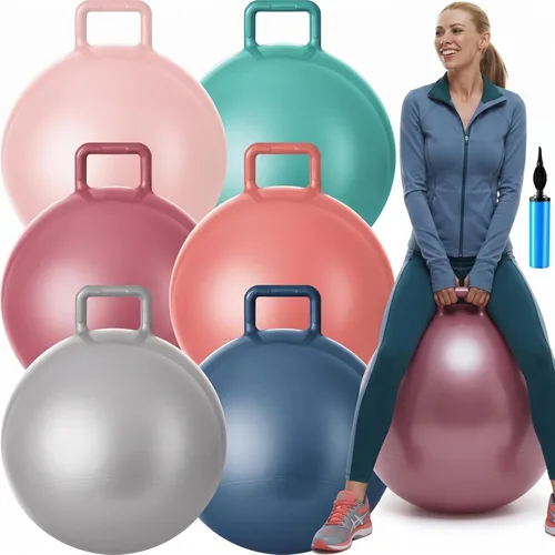 Vista 15 de Lewtemi 6 Pcs Hopper Ball with Handle, 32 Inch, Blue Color Color azul