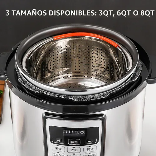 Vista 4 de Cesta de vapor para Instant Pot, inserto de cesta de vapor de verduras de acero inoxidable para ollas (3 cuartos)