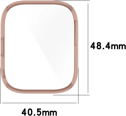 Vista 5 de RuenTech Protector de pantalla compatible con Amazfit Bip 5, funda protectora de policarbonato impermeable, película de vidrio templado HD integrada