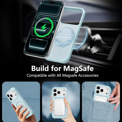 Vista 453 de Funda magnética de silicona para iPhone 13 Pro, color blanco antiguo [Compatible con Magsafe] [Forro de microfibra suave antiarañazos], funda