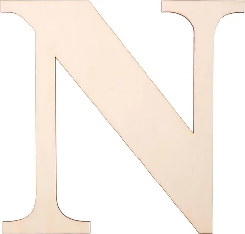 Vista 21 de Letra de madera de 12 pulgadas, letras de madera para decoración de pared, letras de madera sin terminar en blanco de 1/5 pulgadas para decoración
