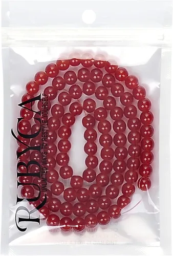 Vista 37 de RUBYCA 1 hebra 10MM Jade imitación ronda pintado recubierto de cuentas de vidrio DIY fabricación de joyas bebé rosa