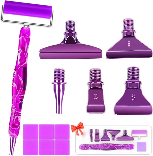 Vista 15 de Heyseri Juego de 14 piezas de herramientas y accesorios para bolígrafo de pintura de diamantes, exquisitas puntas de bolígrafo de metal de acero