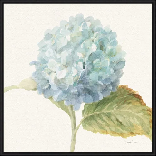 Vista 7 de Amanti Art Lienzo enmarcado para pared, 16 x 16 pulgadas, saco floral V cultivo de hortensia azul por Danhui Nai, lienzo enmarcado para pared, obras