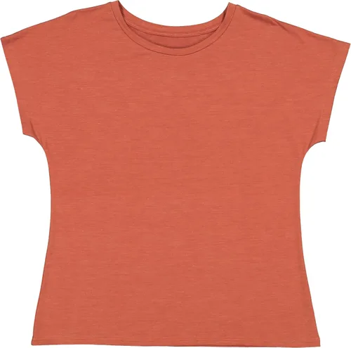 Vista 2 de Nui Organics - Camiseta de lana merino y lirio Tencel para mujer, capa base, tela natural ultrasuave, comodidad durante todo el año, transpirable.