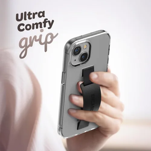 Vista 6 de ENCASED Funda con lazo para dedos, diseñada para iPhone 15 Plus (2023), funda de agarre con correa de mano con soporte de silicona suave al tacto