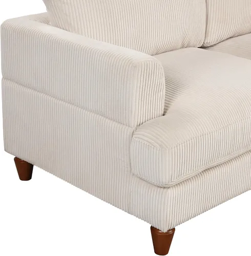 Vista 3 de LUMISOL Sofá modular en forma de U, sofá cama seccional convertible, sofá cama modular en forma de L con otomana móvil para sala de estar, oficina