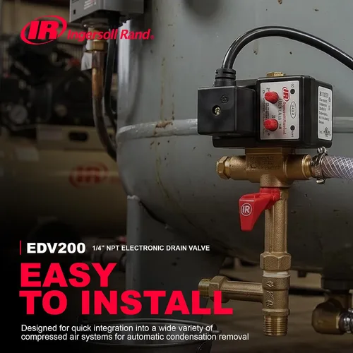 Vista 8 de Ingersoll Rand Edv200 1/4npt 110/120v Válvula de Drenaje Electrónica