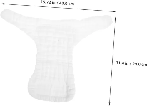 Vista 2 de ERINGOGO 5pcs Soft Cotton Reusable Nappy Liners for Boy Girl Washable Incontinence Diaper Inserts Breathable Absorbent Cloth Pad for Months