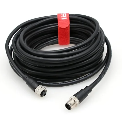 Vista 12 de M12 - Conector de sensor hembra de 8 pines para volar Cable de protección eléctrica impermeable para aplicaciones de automatización
