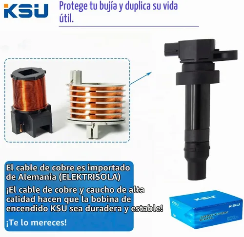 Vista 3 de Paquete de bobina de encendido KSU para Soul 2010 2011 1.6L L4 27301-2b010 uf636 uf-636 273012b010