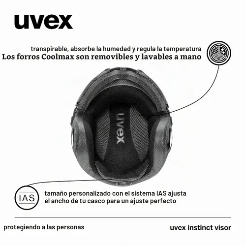 Vista 4 de uvex Instinct Visor - Adjustable ski & Snowboard Helmet with Integrated Visor for Women & Men