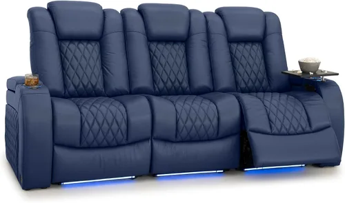Vista 191 de Seatcraft Asiento de cine en casa Diamante Marrón Reclinable Individual