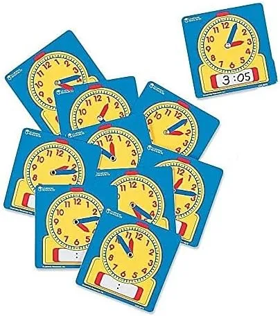 Vista 2 de Learning Resources Escribe y borra relojes de estudiante