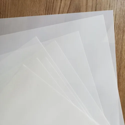 Vista 6 de Hojas de Mylar en blanco de 7.5 mil para plantillas, 8 piezas de 12 x 24 pulgadas, hojas de plantillas en blanco de PET translúcido lechoso