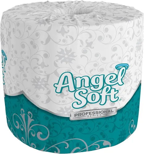 Angel Soft Papel higiénico estándar, 2 capas, blanco, 450 hojas/rollo, 40 rollos/cartón (16840)