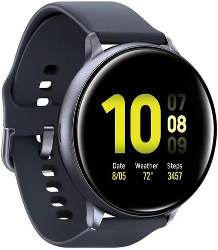 Vista 2 de Samsung Galaxy Watch Active2 correa de silicona bisel de aluminio Bluetooth Internacional Aqua Black R820-1732in renovado
