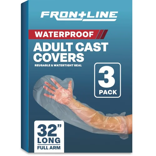 Vista 8 de FRONTLINE Fundas para Yeso de Brazo para Ducha Adulto Protector Impermeable de Yeso y Heridas Sello 100% Hermético Manga Reutilizable Paquete de 3