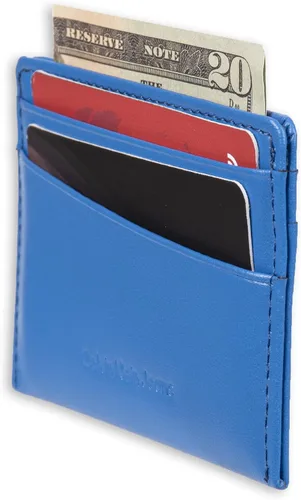 Vista 3 de Calvin Klein Juegos de cartera de cuero RFID delgado minimalista para hombre