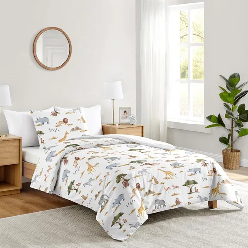Vista 9 de Sweet Jojo Designs Juego de edredón individual de 2 piezas (elefantes grises) para niños/niñas, niños, ropa de cama para niños, cama en una bolsa