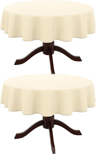 Vista 39 de AUSSPVOCT 2 manteles de lino texturizado para mesa rectangular, 52 x 70 pulgadas, mantel rectangular impermeable, lavable, tela para mesa