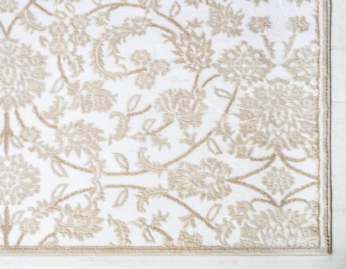 Vista 8 de Unique Loom Colección Rushmore Alfombra de Área - Taft (2' x 3' 1" Rectángulo, Blanco Nieve/Beige)