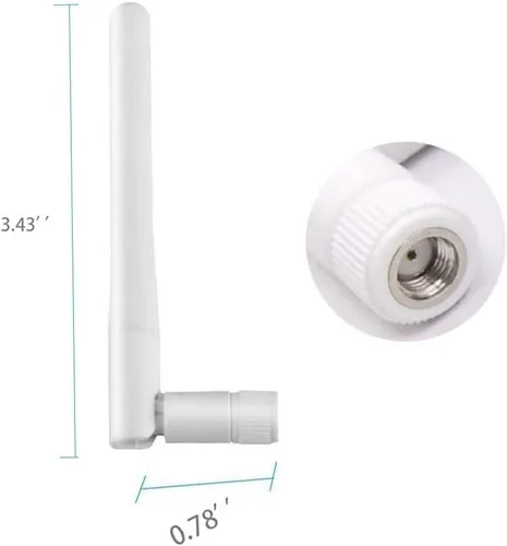 Vista 3 de Dual Band WiFi 2.4GHz 5GHz 5.8GHz 3dBi MIMO RP-SMA Antena macho para enrutador WiFi Repetidor Repetidor de señal Tarjeta de red inalámbrica