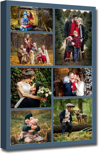 Vista 10 de LZIMU Impresiones en lienzo de collage con tus fotos personalizadas múltiples imágenes para pared, collage personalizado de fotos, regalos