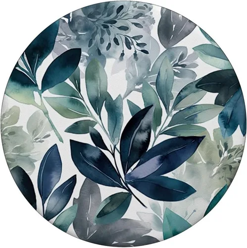Vista 3 de Patrón de jardín verde floral de eucalipto PopSockets PopGrip intercambiable