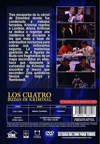 Vista 2 de Los 4 budas de Kriminal - Il Marchio Di Kriminal Non-usa Format Pal -Import- Spain