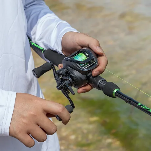 Vista 2 de KastKing Zephyr Dual-Tip Baitcaster & Spinning Fishing Rod and Reel Combo Negro