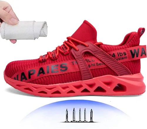 Vista 3 de Los mejores zapatos de punta de acero para mujer, zapatos de trabajo de punta de acero de moda para hombres, zapatos de seguridad resistentes