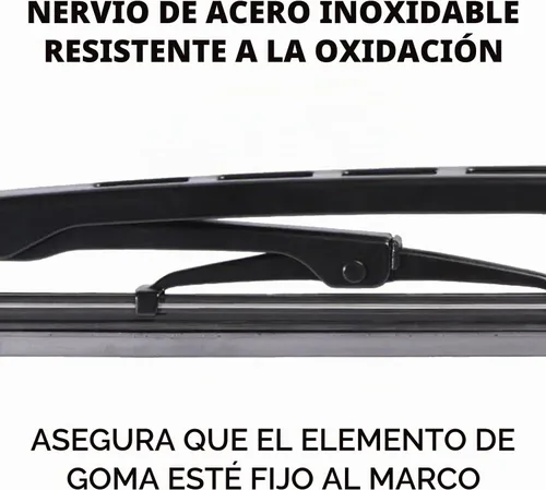 Vista 2 de ClixWipers - Limpiaparabrisas trasero de 10 pulgadas, repuesto para limpiaparabrisas trasero, marco de acero convencional, ajuste universal